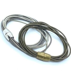 Cord Bracelet Pair or Necklace With Magnet Clasp